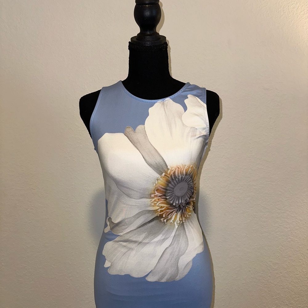 SHEIN Blue Floral Summer Spring Midi Dress - Picture 2 of 8